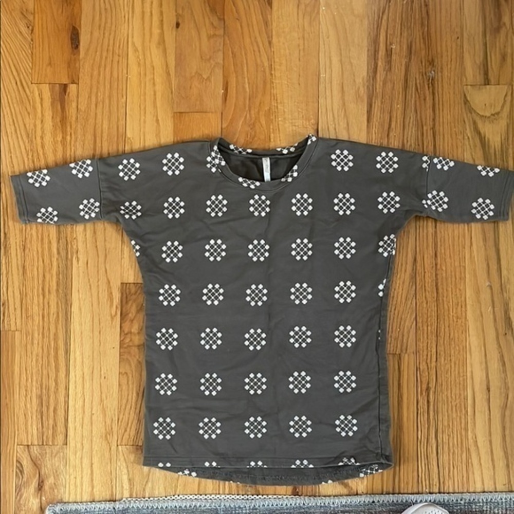 Rylee + Cru Girls Mini Dress 4-5 yr Brown Geometric print 100% cotton knit